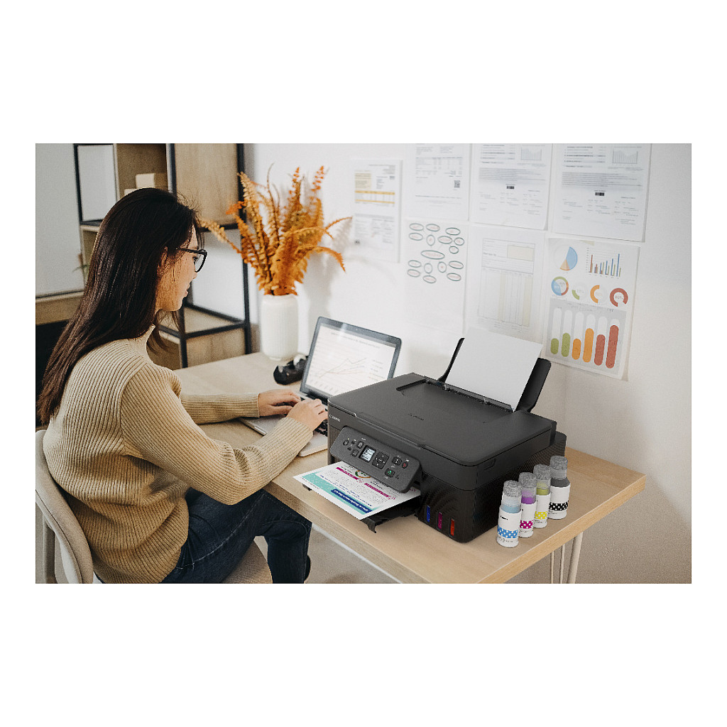 Printer Multifunksional Canon PIXMA G3480 / Inkjet / 4800 × 1200 DPI / A4 / Wi-Fi - Zezë - 4