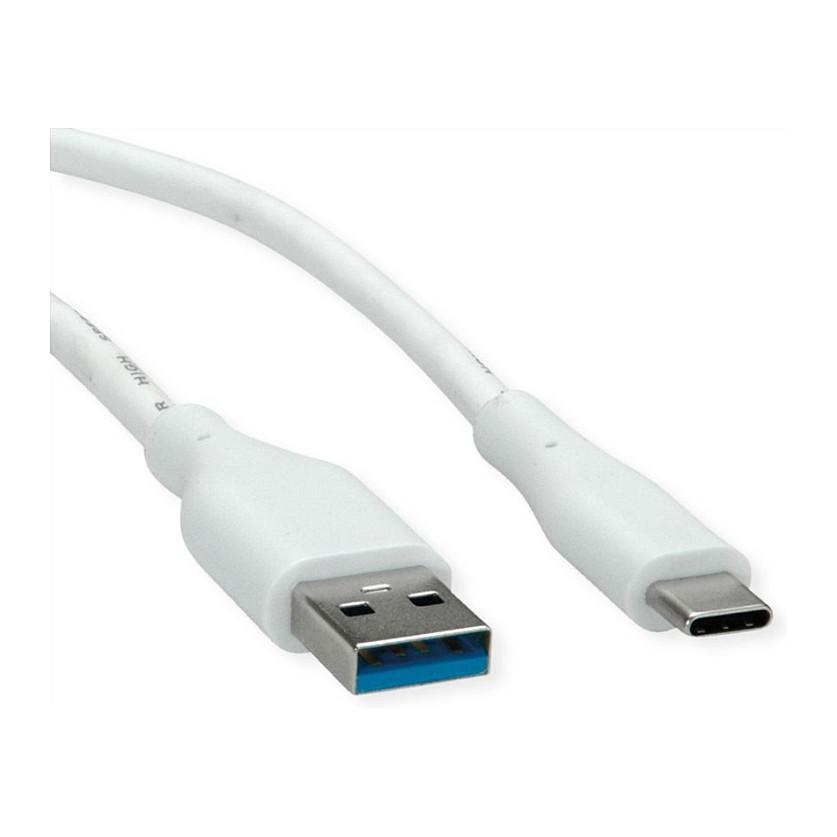 Kabllo USB VALUE 11.99.9035, USB 3.2 Gen 1 A Mashkull në USB-C Mashkull, 2m - Bardhë - 2