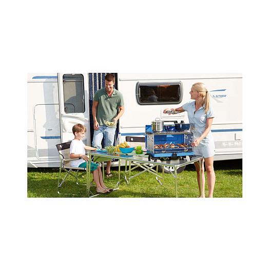 Grill me Gaz CAMPINGAZ 400 SGR, 5.2kW, 53x29cm, 3 Djegësa, Rotisserie me Motor, Ndezje Piezo - Blu/Argjend - 6