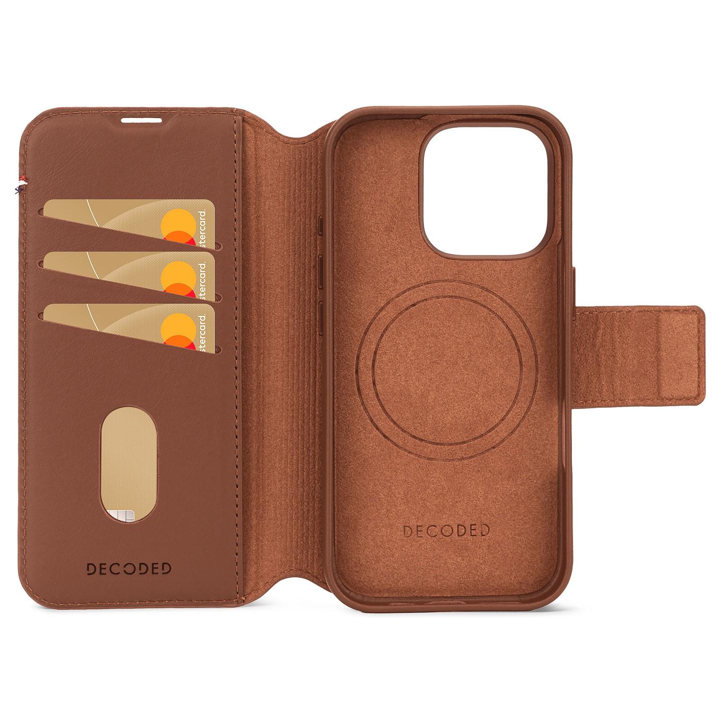 Aksesorë Apple Decoded Detachable Wallet Case / iPhone 16 Pro / Lëkurë / MagSafe / 3x Hapësira për Kartela - Kafe - 6