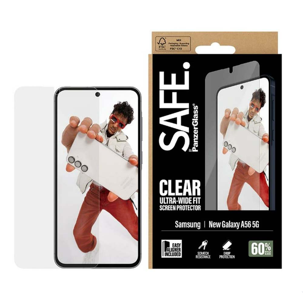 Mbrojtës Ekrani PanzerGlass / Ultra-Wide Fit / Samsung Galaxy A57 - Transparente - 2