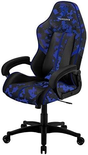Karrige Gaming ThunderX3 BC1 CAMO / AIR Tech / Carbon Fiber Look / 360° / 3–18° Rocking / 150kg – Blu