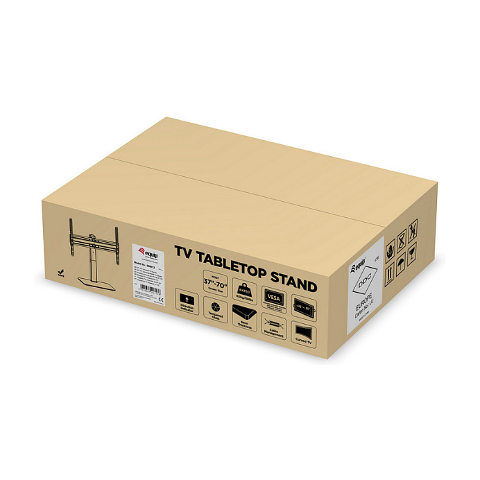 Mbajtëse për TV EQUIP / 37″–70″ / deri në 40 kg / Lartësi e rregullueshme / e Rrotullueshme - Zezë - 8