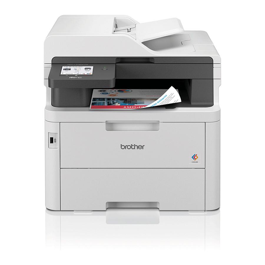 Printer Multifunksional Brother MFC-L3760CDW, LED me Ngjyra, A4, 26 ppm, 4 në 1, Duplex, ADF 50-fletësh, Wi-Fi, Gigabit Ethernet, USB - Bardhë