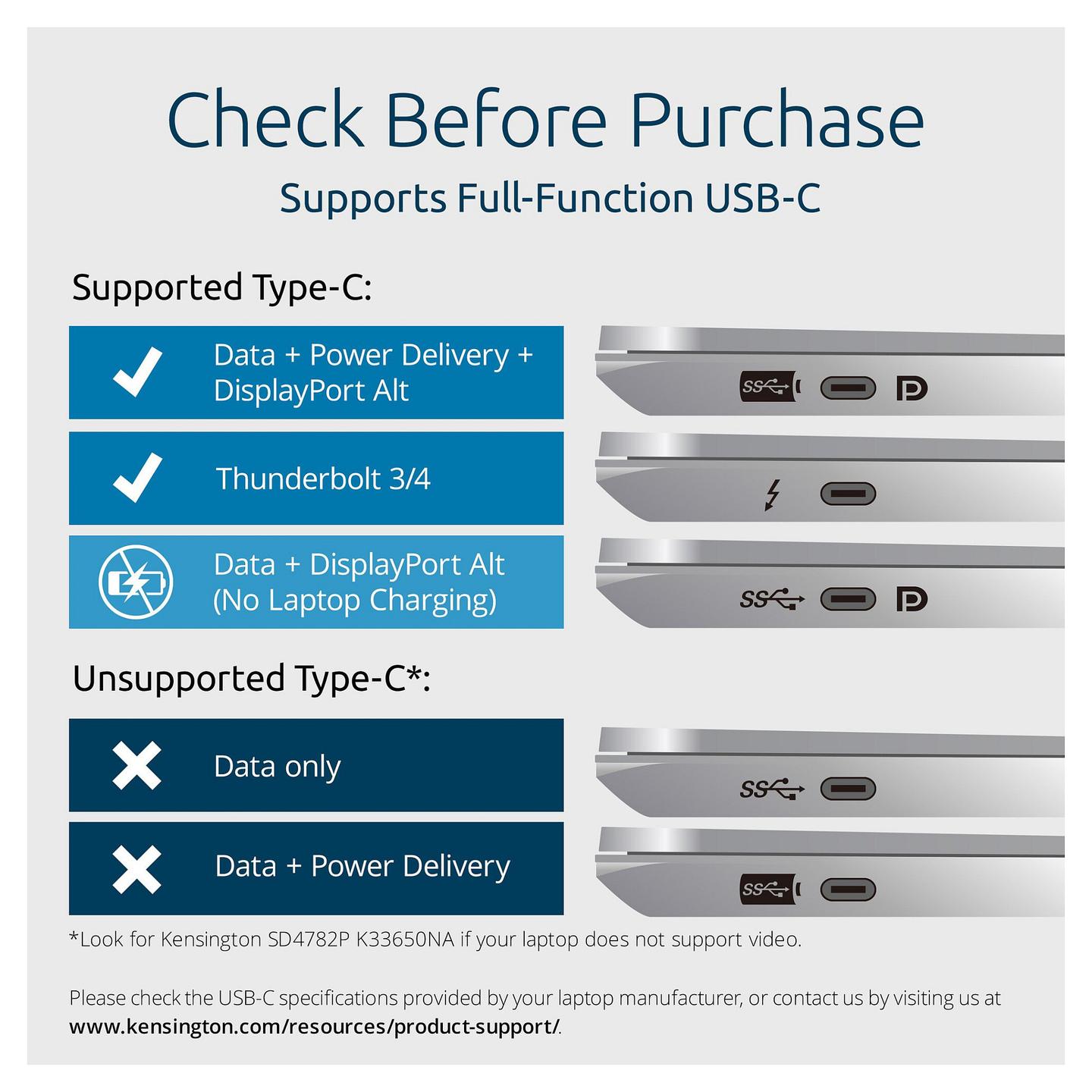 Docking Station Kensington UH1400P / USB-C / 8-in-1 / HDMI / LAN - Argjend - 18