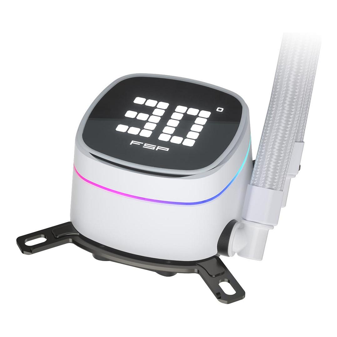 Ftohës për Procesor FSP AD36-W / 300W / AIO / 3x120mm / ARGB / 2850RPM / LGA 1200, 1700, 1851, 1954 / AM4, AM5 - Bardhë - 2