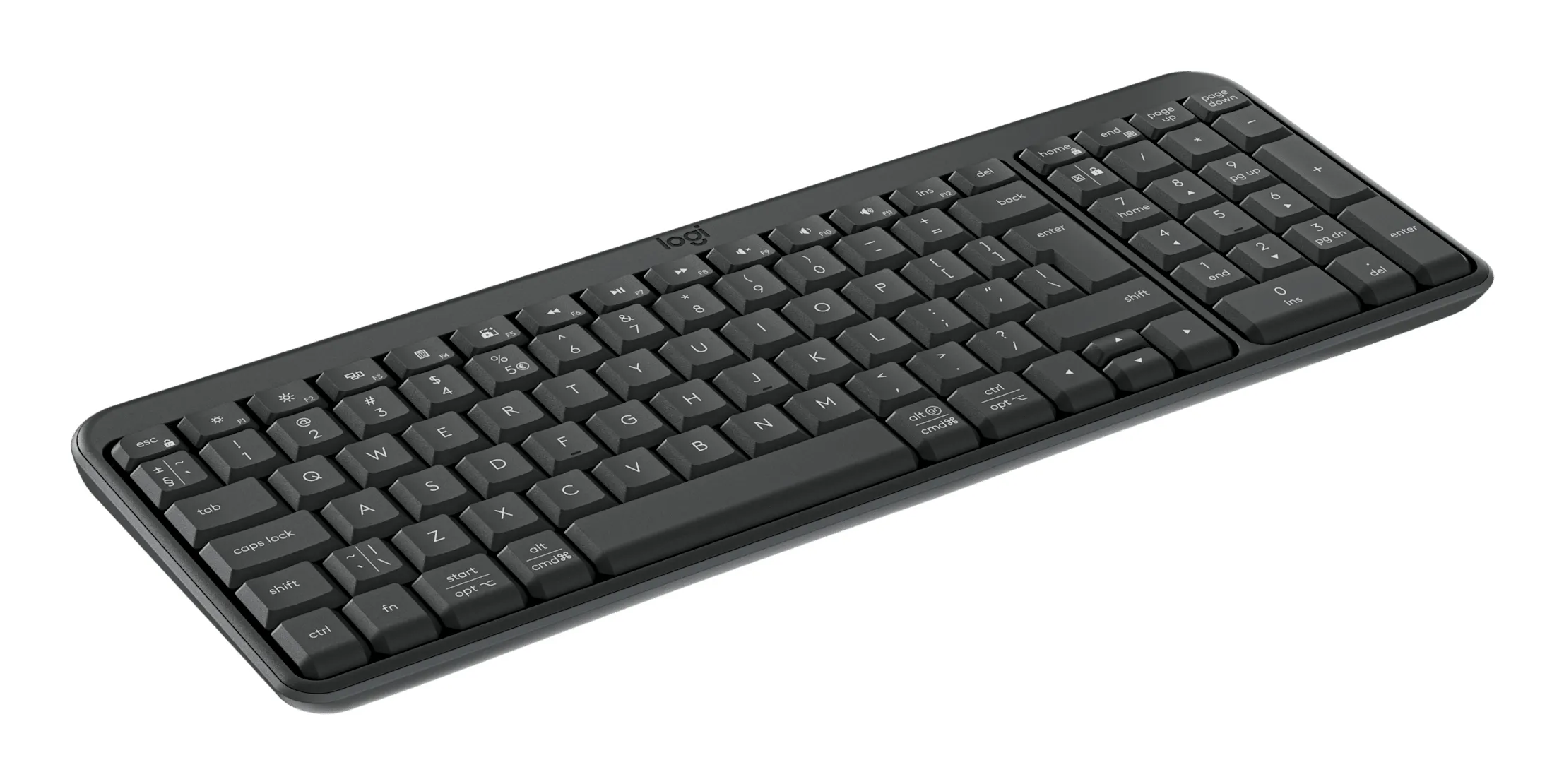 Tastierë Pa kabllo Logitech K250 / Kompakte / QWERTY US / Bluetooth + 2.4 Ghz - Grafit - 2