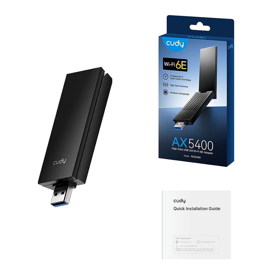 Cudy WU5400 AX5400 Wi-Fi 6E Tri-Band USB 3.0 574+2402+2402Mbps – E Zezë - 5
