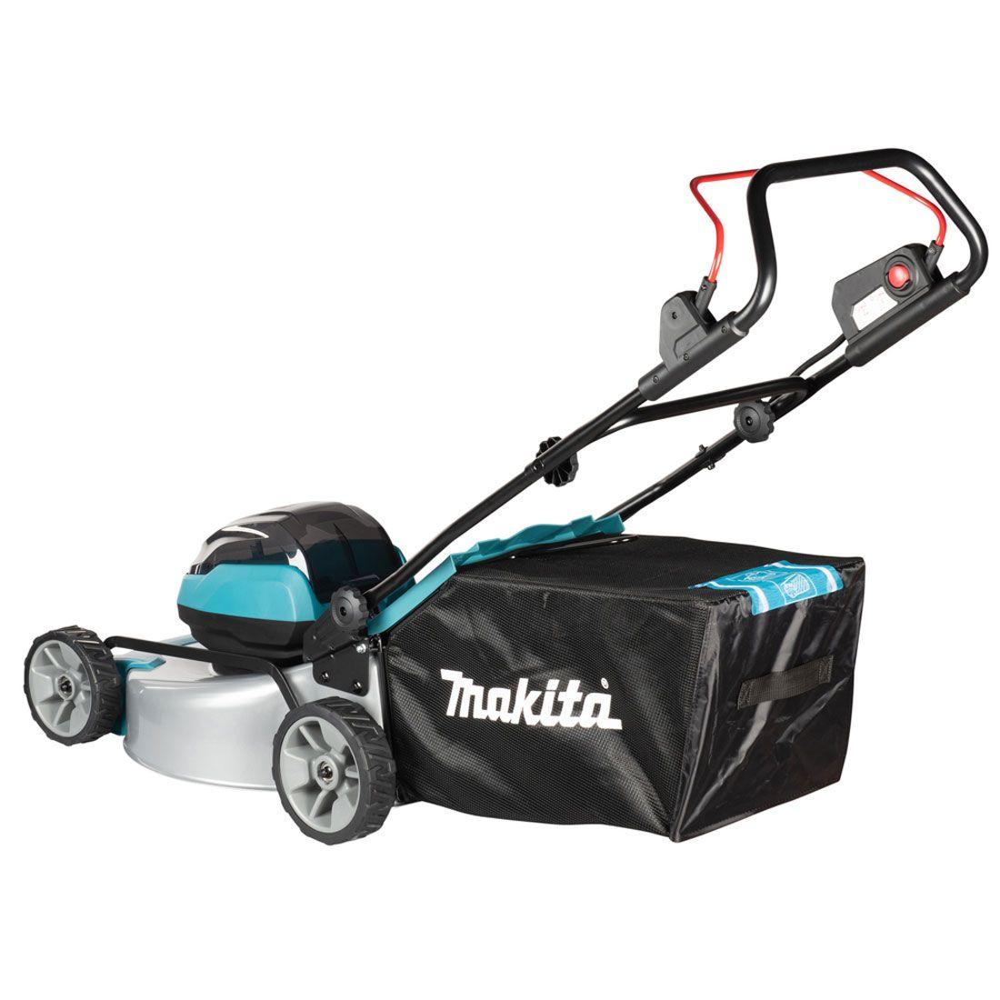 Kositëse Bari me Bateri Makita DLM466PT2, 2x18V, 46cm, 20–75mm, 60L, 2x5.0Ah - Blu/Zezë - 4