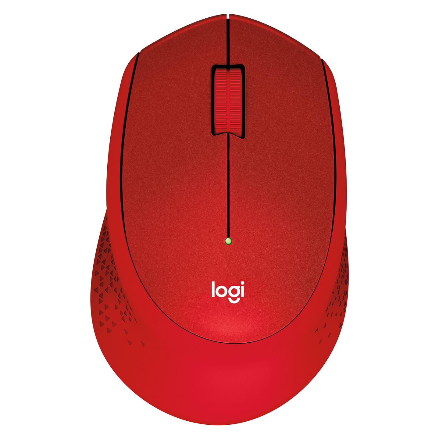 Maus pa kabllo Logitech M330 Silent Plus / Wireless 2.4GHz / Optik / 1000 DPI / 3 Butona / Nano USB Receiver / SilentTouch - Kuqe - 15