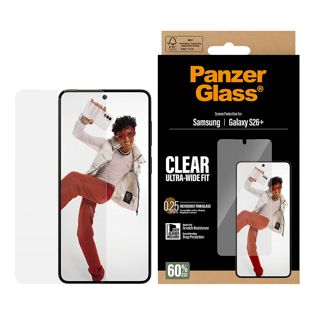 Mbrojtëse për ekran PanzerGlass / Samsung Galaxy S26+ / Ultra-Wide Fit me EasyAligner - Transparente - 2