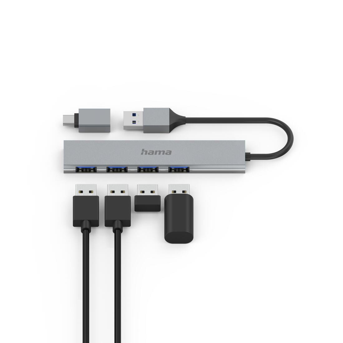 USB Hub Hama Prime Line / 4x USB-A 3.2 Gen 1 / USB-C Adapter - Hiri - 3