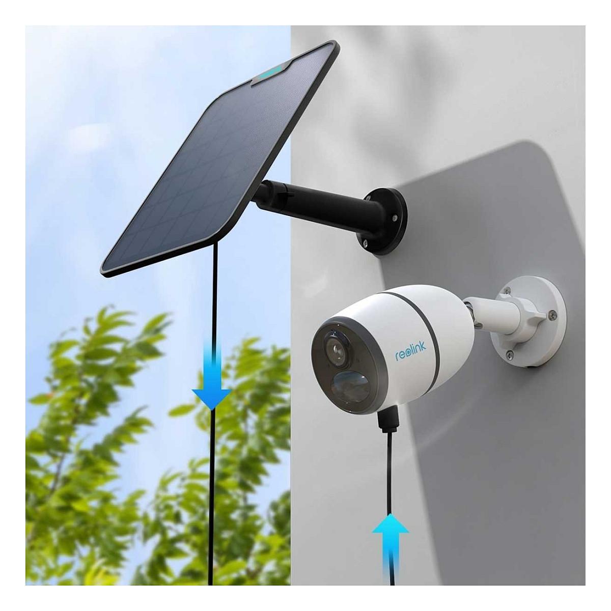 Panel Diellor për Kamera Sigurie Reolink Solar Panel 2, 5.8W, USB Type-C, Kabllo 4m, IP65 - Zezë - 3