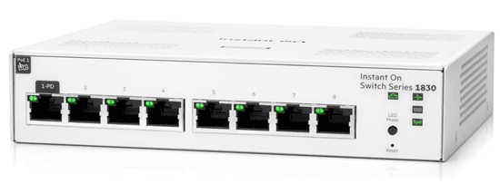 Switch HPE Aruba Instant On 1830 / 8 Porta Gigabit / L2 Smart-Managed / Fanless - Bardhë - 2