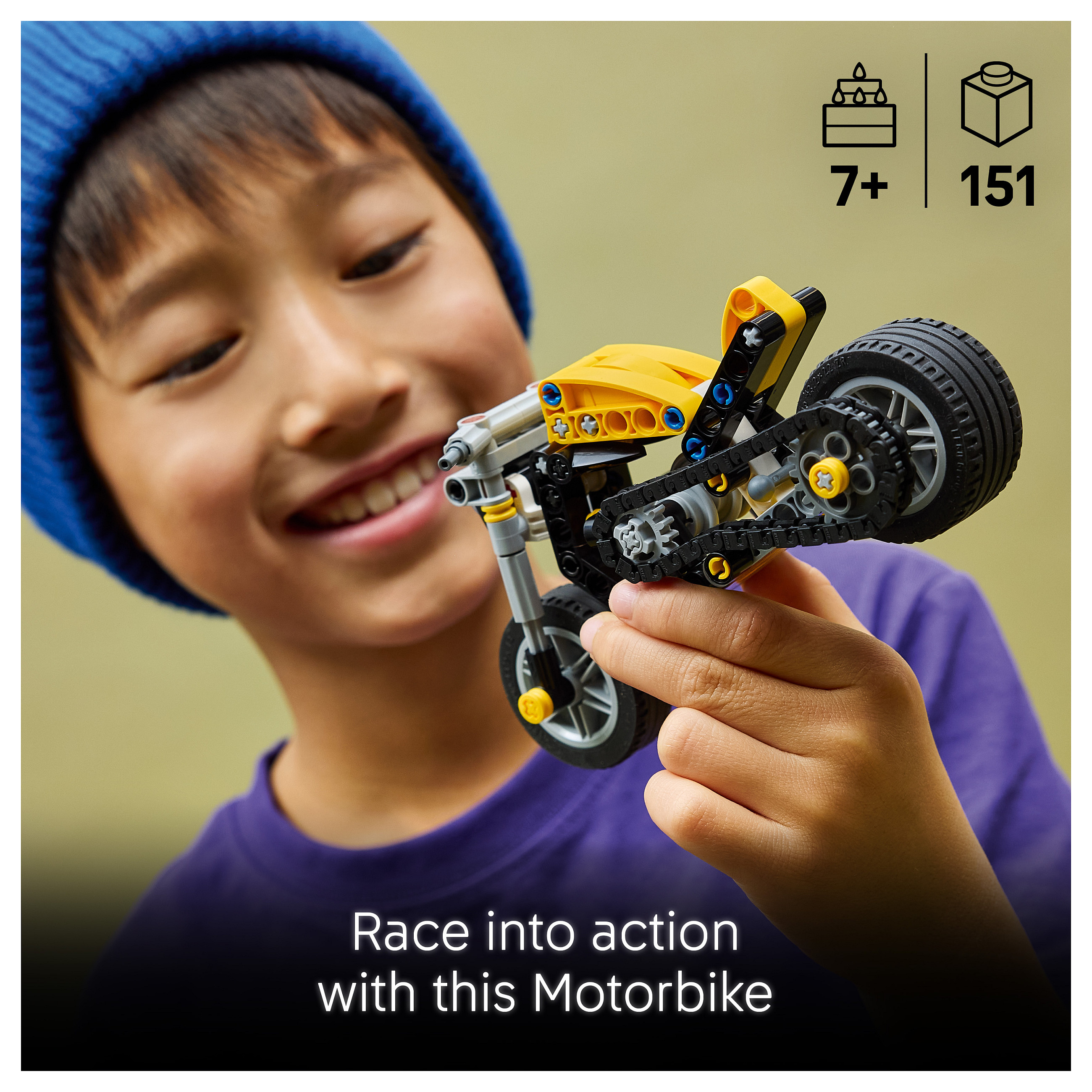 LEGO Technic Yellow Motorbike 42225 - 28