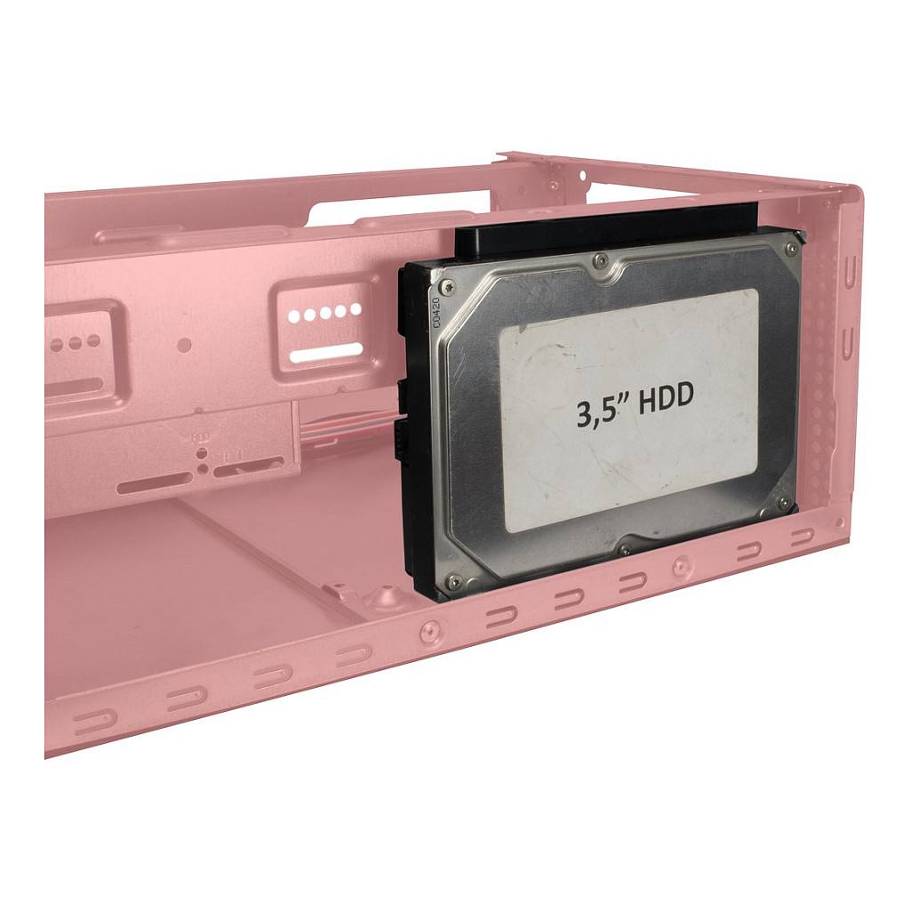 Kasë PC Inter-Tech MI-008 ITX / Mini Tower / Mini-ITX / SFX / 2.5" + 3.5" + 5.25" Bay - Zezë - 7