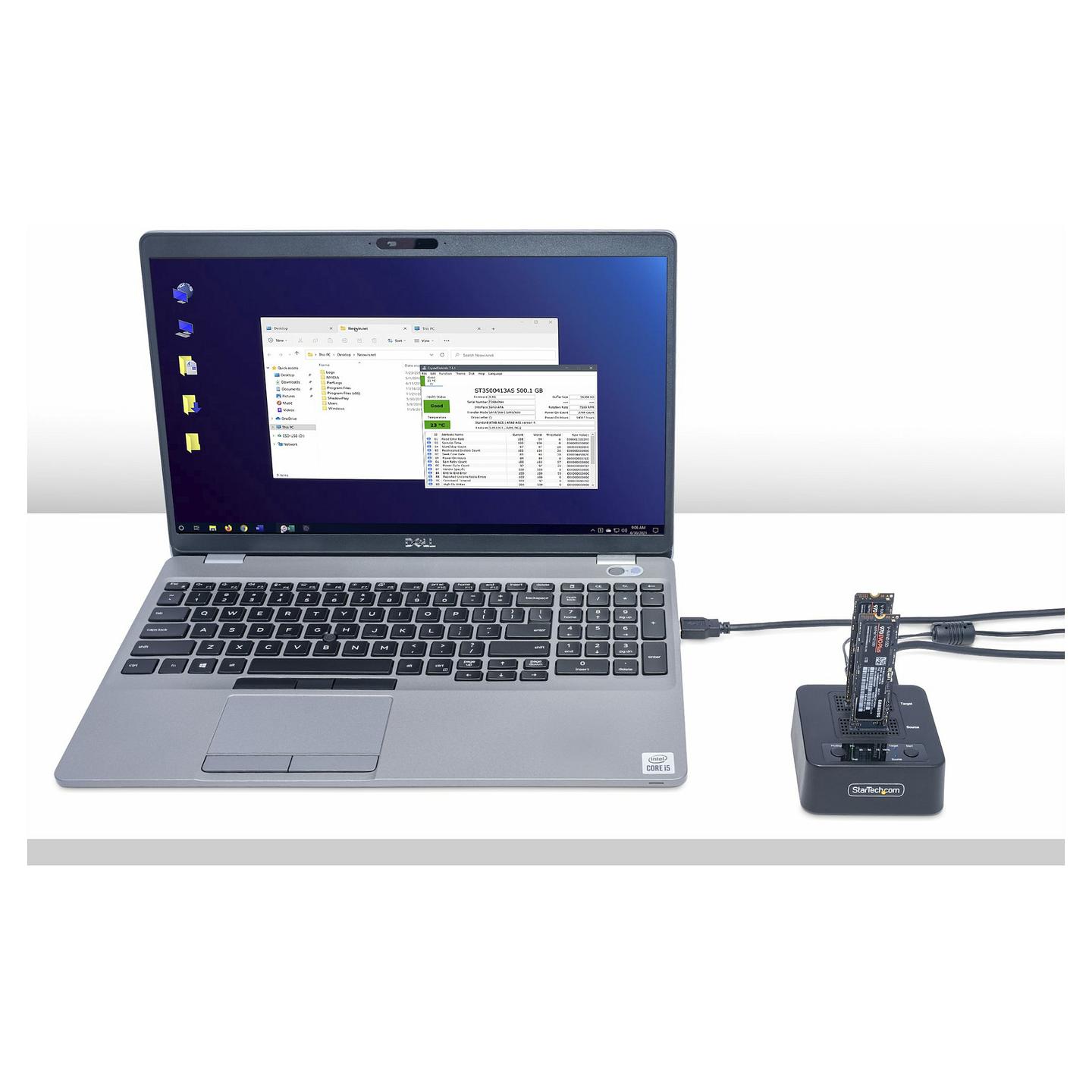 Dublues SSD M.2 NVMe StarTech.com M2-HDD-DUPLICATOR-N1, 2 Slote, USB-C 3.2 Gen 2x2, 20Gbps, Klonim pa Kompjuter - Zezë - 7