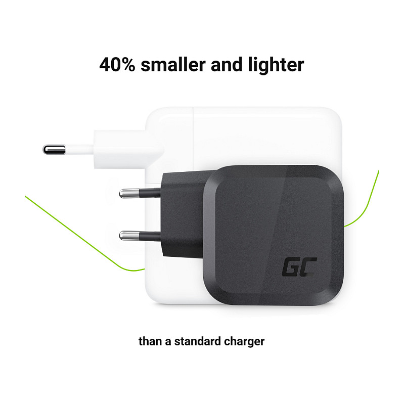Adapter Green Cell CHARGC08 / 65W / 2x USB-C / 1x USB-A - Zezë - 2