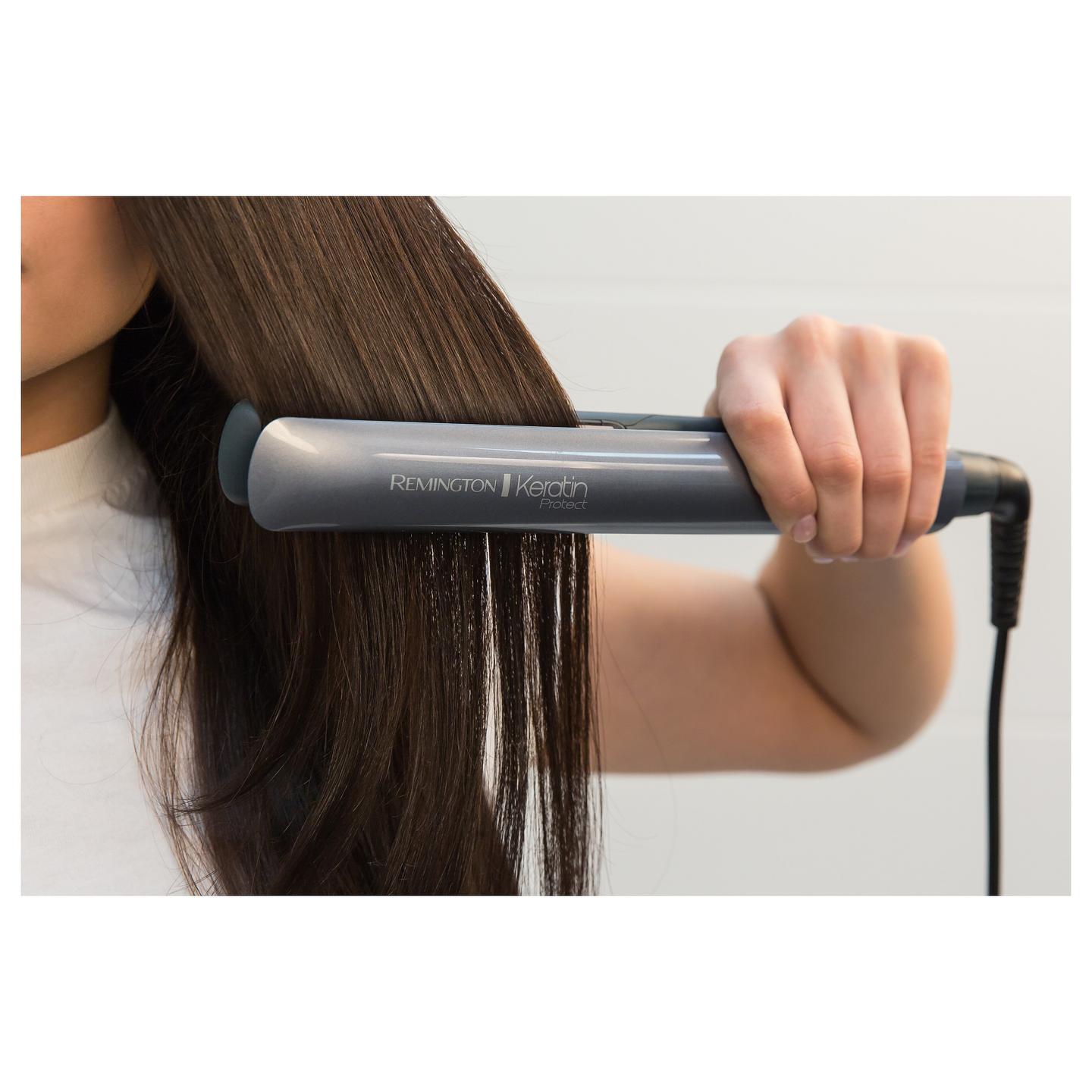 Drejtuese për Flokë Remington Keratin Protect S8598 / Sensor Inteligjent / 5 Temperatura / 150–230°C – Gri/Rozë - 6