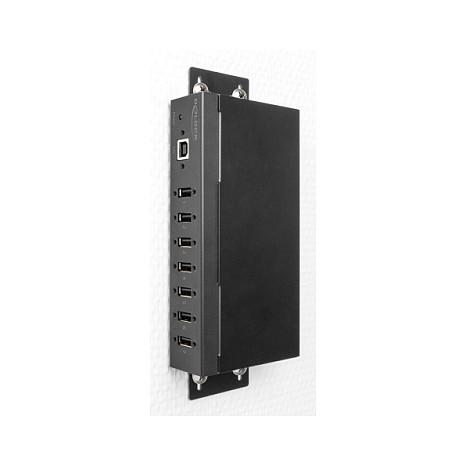 Hub USB Industrial DeLOCK 60687, 7x USB 2.0 Type-A, 480 Mbps, Mbrojtje ESD 15 kV, Montim në Shinë DIN – Zezë - 2