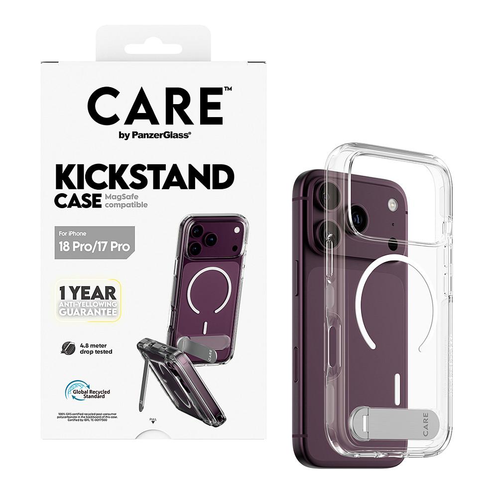 Aksesorë për telefon PanzerGlass CARE Kickstand / iPhone 17 Pro / iPhone 18 Pro / MagSafe / Mbajtëse / Mbrojtje 4.8m - Transparente/Bardhë - 6
