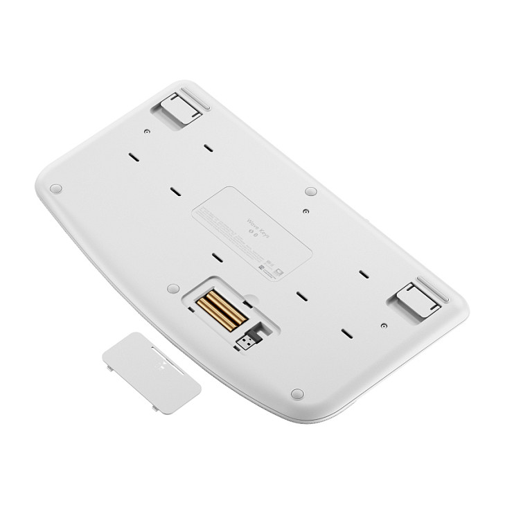 Tastierë pa kabllo Logitech Wave Keys / QWERTY / Membrane / RF Wireless + Bluetooth - Bardhë - 13