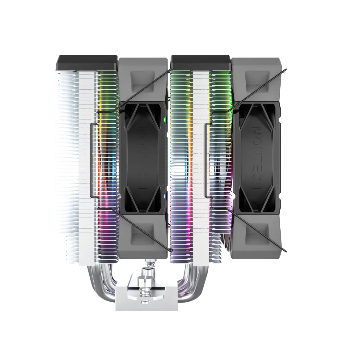 Ftohës për Procesor Montech NX600 ARGB / Dual-Tower / 2x120mm / 6 Heat Pipes / ARGB - Zezë - 4
