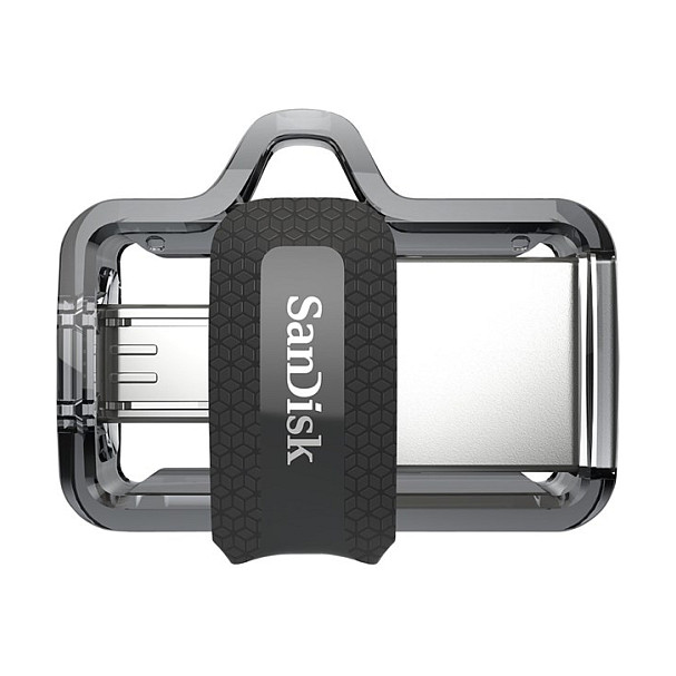 USB Flash Drive SanDisk Ultra Dual m3.0 / 128GB / USB Type-A + Micro-USB / USB 3.0 - Transparente - 6