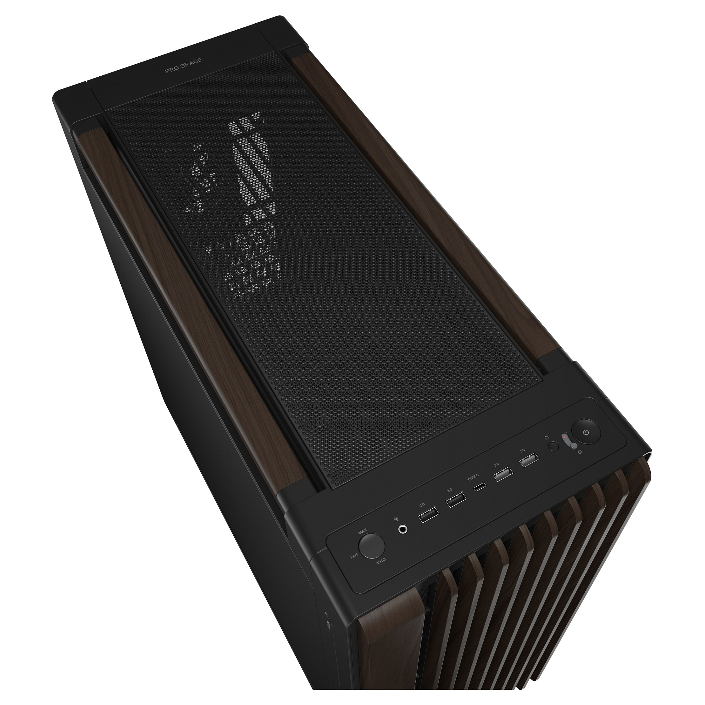 Kasë PC ASUS ProArt PA602 Wood Edition / Mid Tower / ATX / 2x 200mm Front + 1x 140mm Rear Fan / Wood Panel - Zezë - 6
