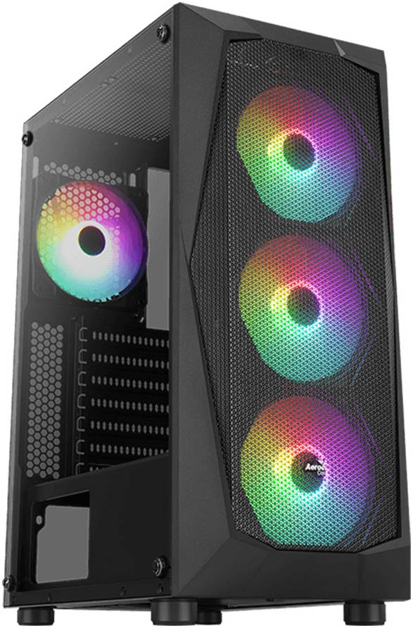 Kasë PC Aerocool Falcon ARGB / Midi Tower / ATX / 3x 120mm + 1x 120mm ARGB Fan / Tempered Glass - Zezë