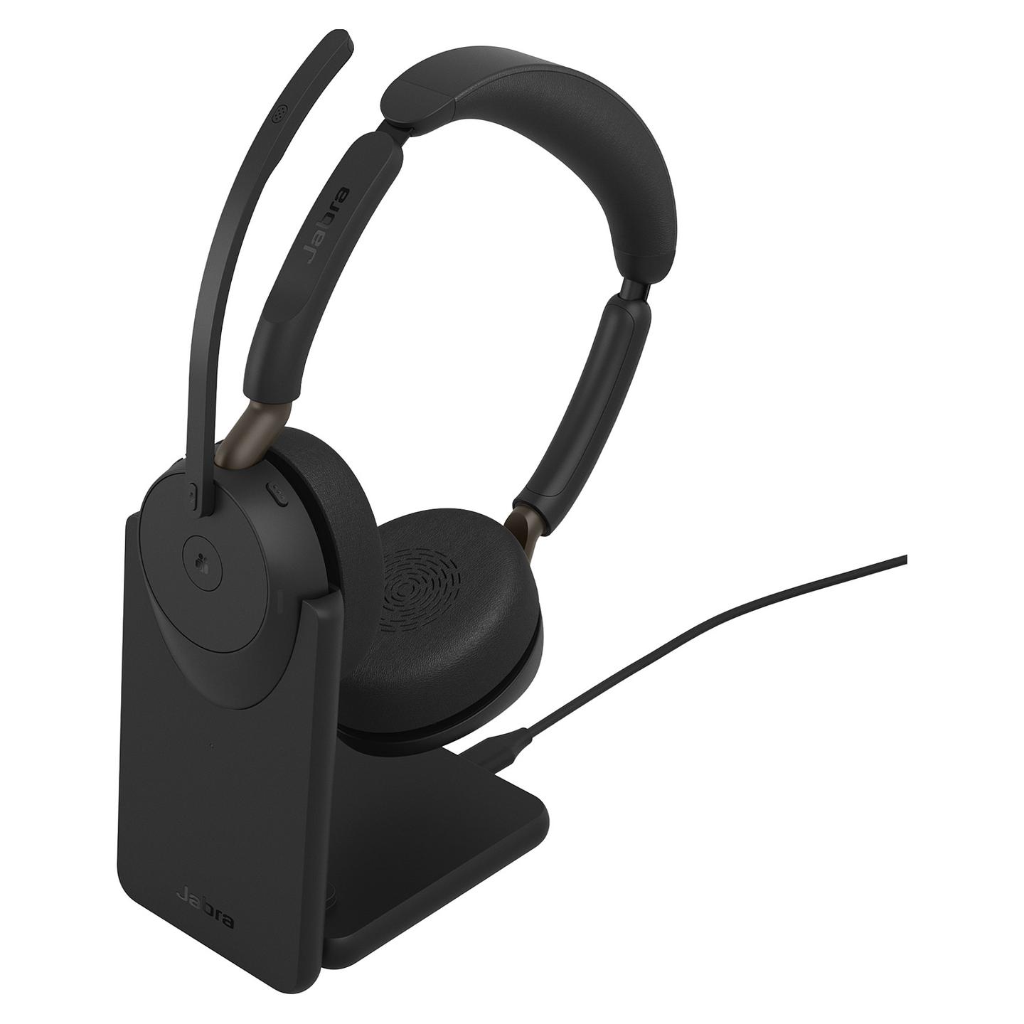 Kufje pa kabllo Jabra Evolve3 65 MS Stereo / Link 390c / USB-C / Microsoft Teams / ANC / Charging Stand - Zezë - 2