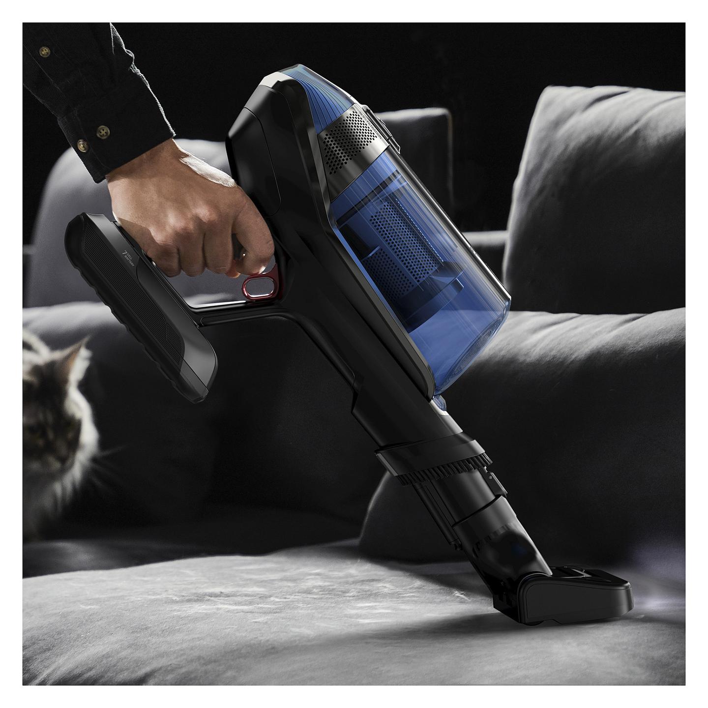 Fshesë Elektrike Rowenta X-Force Flex 12.60 Aqua RH98C0, 150AW, 25.2V, 0.9L, 45min, Pastrim i Thatë dhe i Lagësht, 2-në-1 - Blu, Zezë - 6