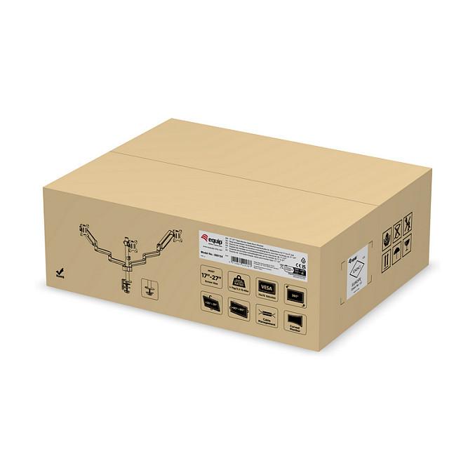Mbajtëse për Monitor Equip 650134 / 3 Monitorë / 17"-27" / 21kg / Rregullim Lartësie / Gas Spring - Zezë - 7