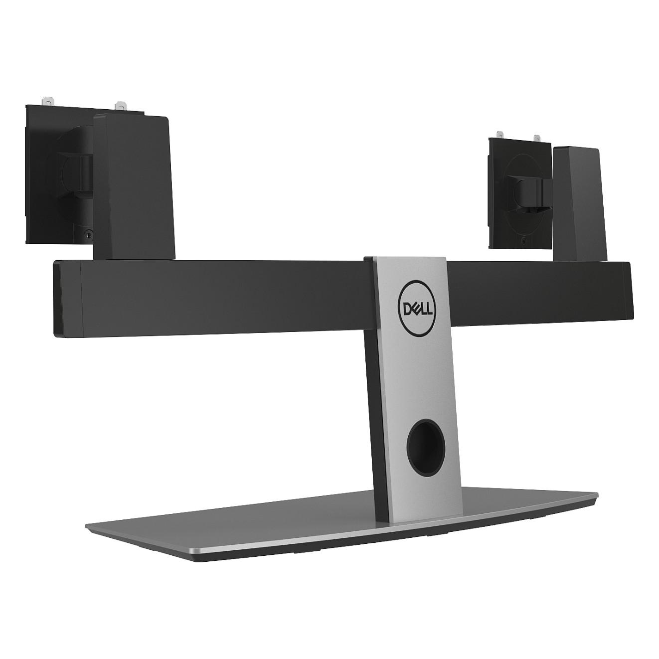 Mbajtëse për Monitor DELL MDS19 / 2 Monitorë / 19"-27" / 6kg për Monitor / Rregullim Lartësie / Tilt -5° deri +24° / Swivel -10° deri +15° - Zezë & Alumini - 7