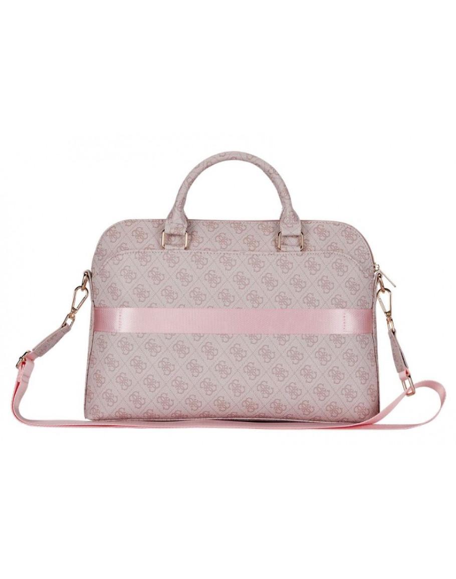Çantë për Laptop GUESS PU 4G Triangle Logo, 13–15" - Rozë - 3