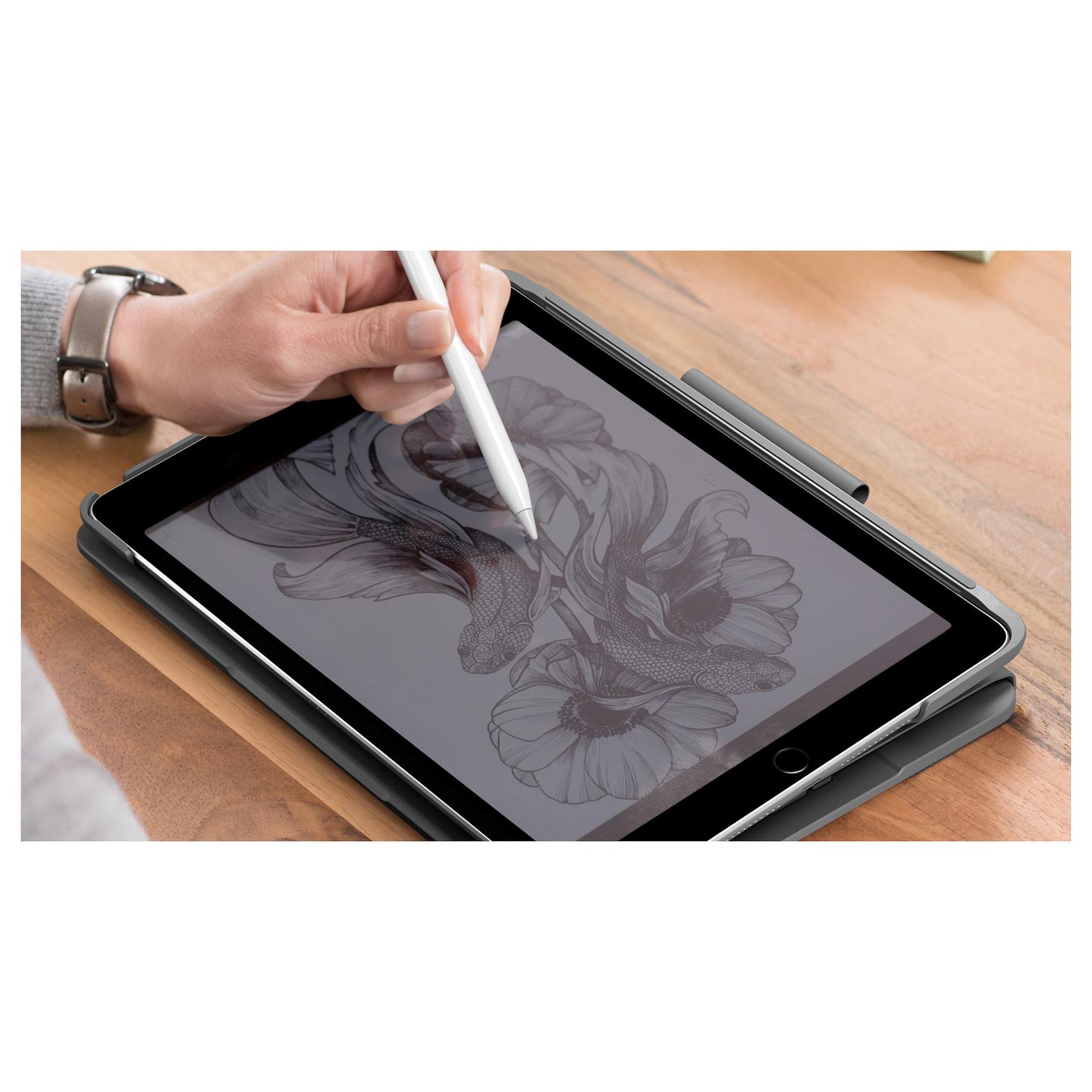 Mbështjellës me Tastierë Logitech Slim Folio / Bluetooth LE / iPad 7th, 8th & 9th Gen - Grafit - 8