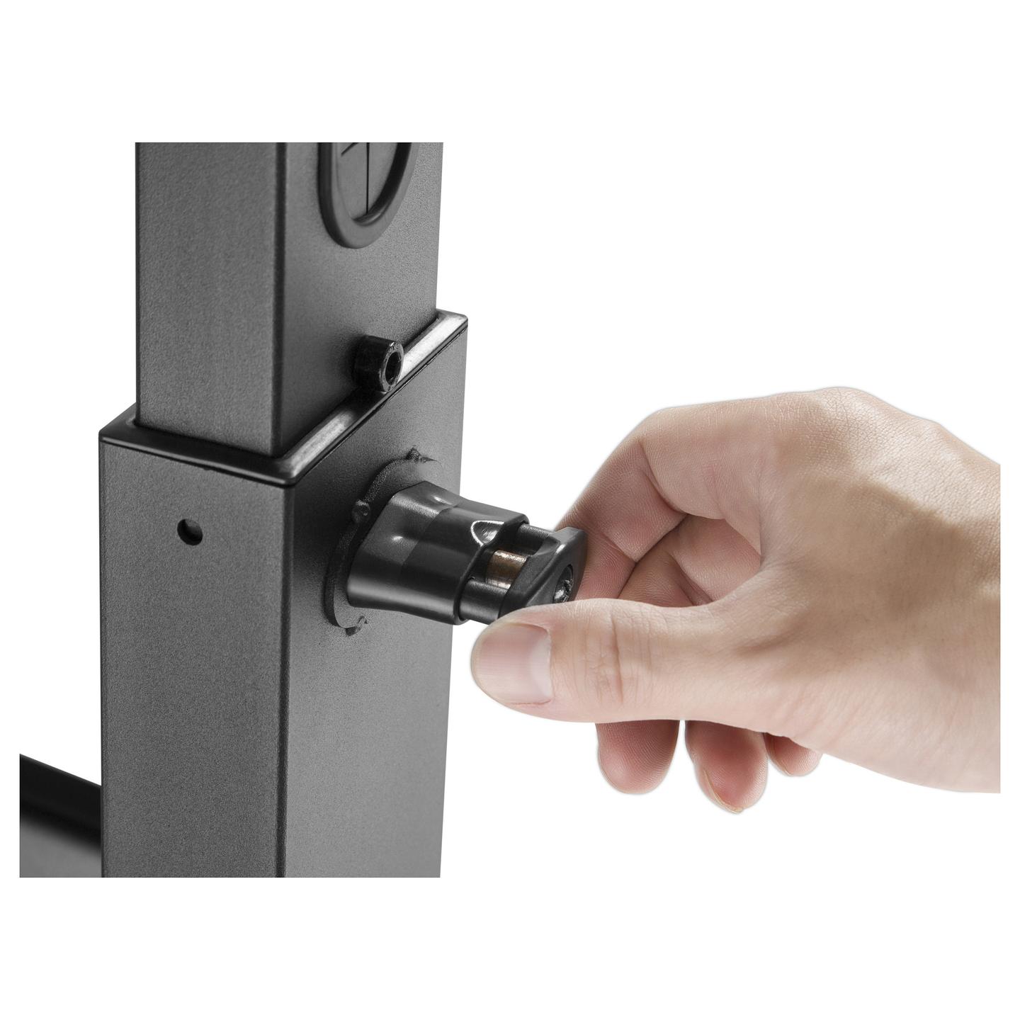 Mbajtëse për TV Equip 650607 , 32–55" , deri 35kg , me rrota , lartësi e rregullueshme , e pjerrët ±10° , VESA 100x100–400x400 - Zezë - 7