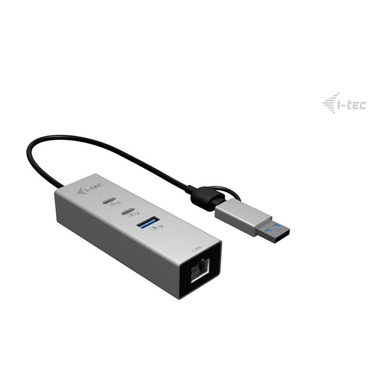 Hub i-tec CAMETALG325HUB / 2x USB-C / 1x USB-A / 2.5GbE – Argjend - 2