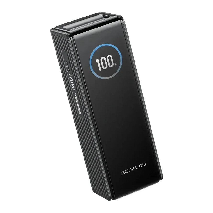 Powerbank EcoFlow RAPID 25K / 25000mAh / 170W / 2x USB-C + USB-A / Ekran TFT / Pa kabllo të integruar – Zezë - 3