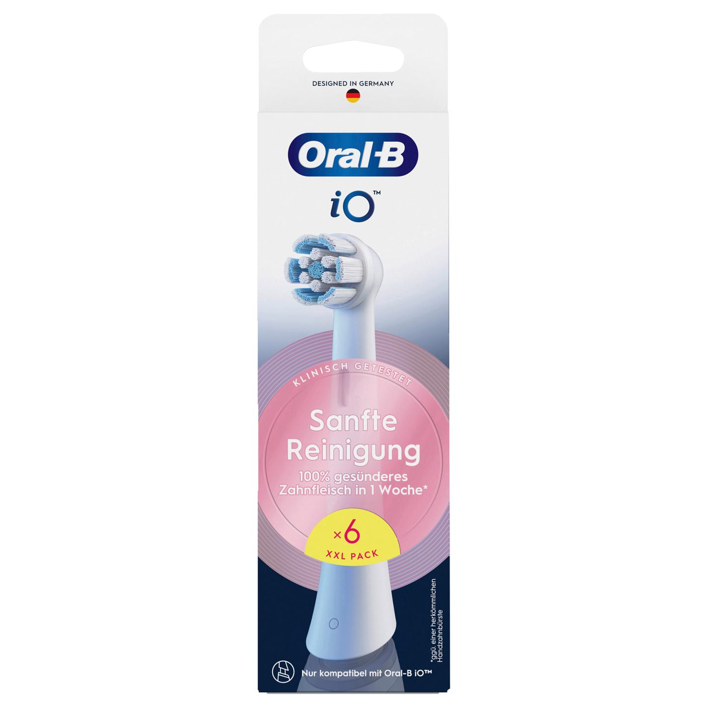 Koka Zëvendësuese për Furçë Dhëmbësh Oral-B iO Sanfte Reinigung / 6 Copë / Fije të Buta / Për Oral-B iO – Bardhë - 8