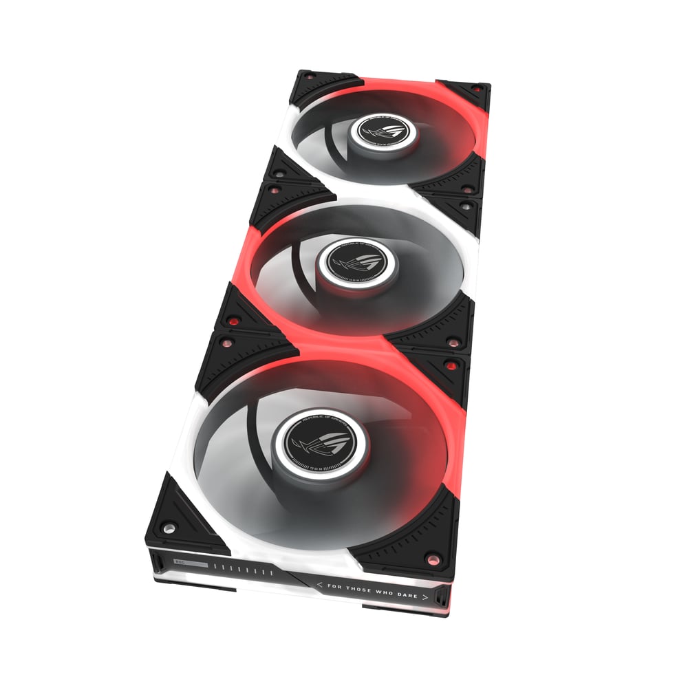 Ftohës për Kasë ASUS ROG Eurux GR120 ARGB Reverse / 120mm / 30mm / PWM / 2200 RPM / 70 CFM / ARGB / 3-Pack / ROG Hub – Zezë/Kuqe/Bardhë - 3
