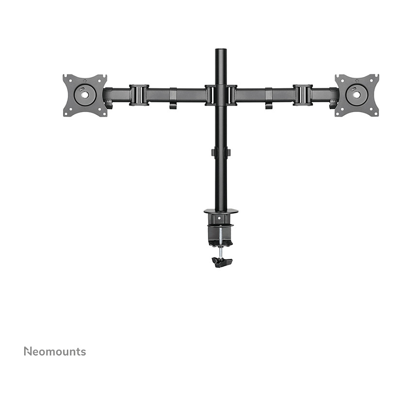 Mbajtëse për Monitor Neomounts / 2 Monitorë / 10"-27" / 8kg për Monitor / VESA 75x75-100x100 / Full Motion / Tavolinë - Zezë - 12