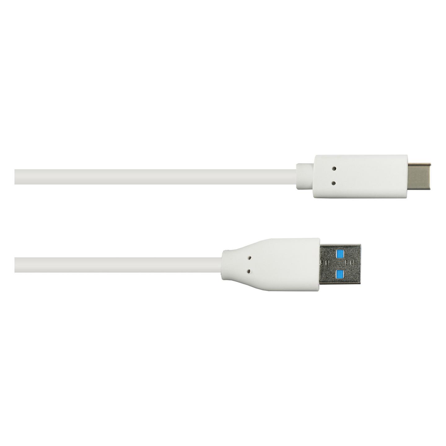 Kabllo USB Alcasa 2831-AC010W / USB-A në USB-C / USB 3.2 Gen 2 / 10 Gbit/s / 1m - Bardhë - 2
