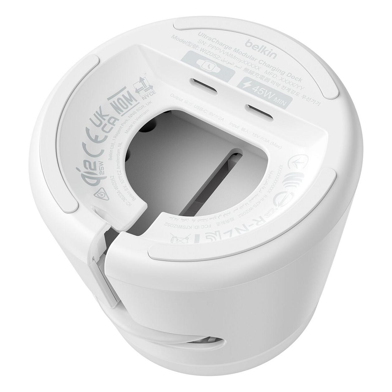 Adapter Belkin UltraCharge / Qi2.2 / 25W / Modular / 3-në-1 / USB-C - Bardhë - 6