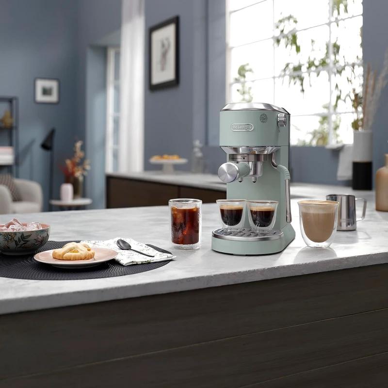 Aparat për kafe De’Longhi Dedica Duo EC890.GR, 15 bar, 1450W, 1.1L, Cold Brew - Gjelbër - 4