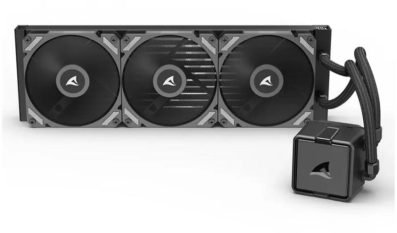 Ftohës për Procesor Sharkoon S40 / AIO Liquid Cooler / 360mm Radiator / 3×120mm PWM Fans – Zezë - 2