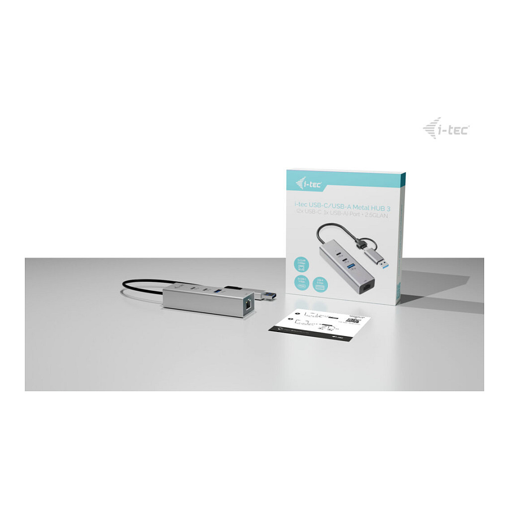 Hub i-tec CAMETALG325HUB / 2x USB-C / 1x USB-A / 2.5GbE – Argjend - 5