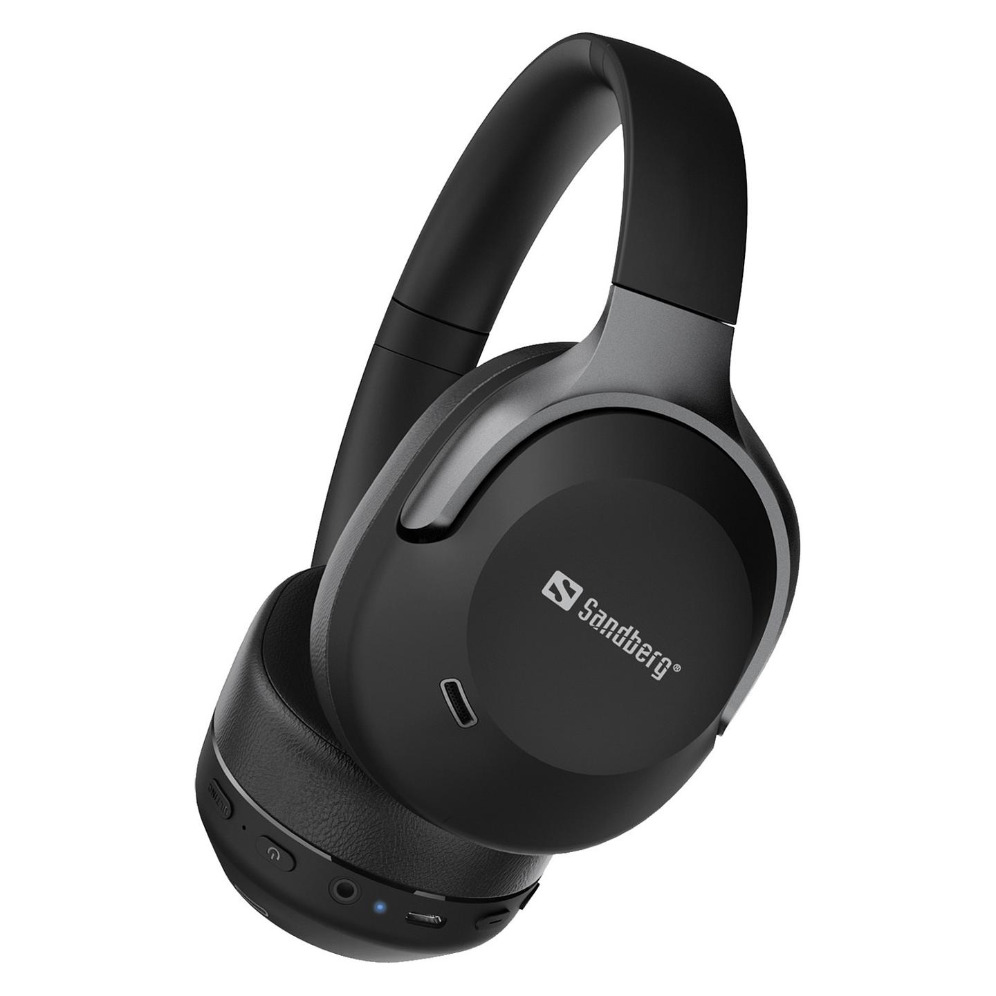 Kufje pa kabllo Sandberg Wireless Travel Headset ANC+ENC / Bluetooth 6.0 / ANC + ENC / Mikrofon – Zezë - 4