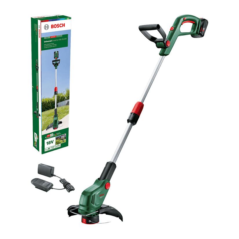 Kositës Bari me Bateri Bosch UniversalGrassCut 18V-26-500, 18V, 26cm, 8500rpm, 1x2.0Ah - Gjelbër/Zezë - 2