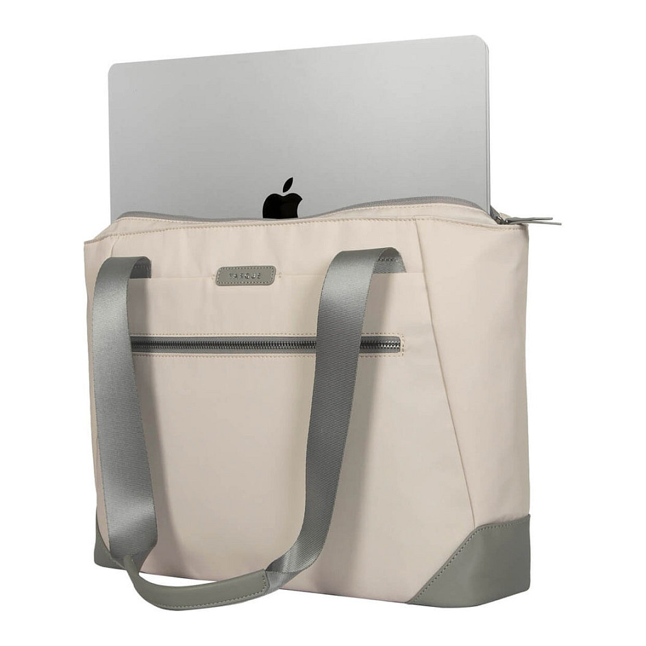 Çantë për laptop Targus Avila TBA00113GL / Tote / 16" / 13 L / Water-Resistant / Recycled Material / Laptop & Tablet Compartment / Magnetic Closure / Front Zipper Pocket - Krem/Gri - 7